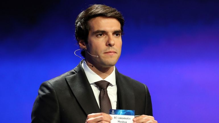 КАКА во время жеребьевки. Фото AFP КАКА во время жеребьевки. Фото AFP