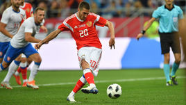 10 сентября. Ростов-на-Дону. Россия - Чехия - 5:1. 29-я минута. Алексей Ионов забивает с пенальти.