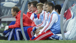 11 сентября. Нижний Новгород. Россия U21 - Сербия U21 - 1:2. Федор Чалов (на ближнем плане).