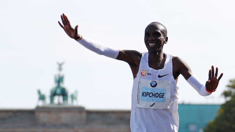 16 сентября. Берлин. Элиуд Кипчоге. Фото REUTERS 16 сентября. Берлин. Элиуд Кипчоге. Фото REUTERS