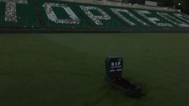 Могильная плита на стадионе имени Стрельцова.