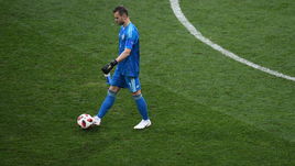 7 июля. Сочи. Стадион "Фишт". Россия - Хорватия - 2:2 (по пенальти - 3:4). Игорь Акинфеев.