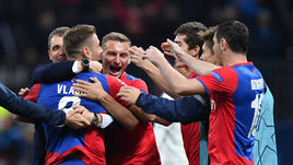 2 октября. Москва. ЦСКА – "Реал" - 1:0. Эмоции армейцев после финального свистка.