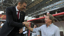 19 августа 2017. Москва. "Спартак" - "Локомотив" - 3:4. Массимо Каррера и Юрий Семин.