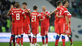 14 октября. Сочи. Россия - Турция - 2:0. Футболисты сборной России.