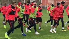 23 октября. Тарасовка. Денис Глушаков и Андрей Ещенко на тренировке основного состава "Спартака".