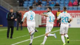 29 октября. Самара. "Крылья Советов" – "Зенит" – 0:1. Леандро Паредес празднует забитый мяч.