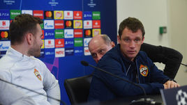 6 ноября. Москва. Пресс-конференция ЦСКА. Игорь Акинфеев и Виктор Гончаренко.