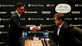 9 ноября. Лондон. Фабиано Каруана и Магнус Карлсен.