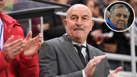 20 ноября. Стокгольм. Швеция - Россия - 2:0. Главный тренер российской сборной Станислав Черчесов.