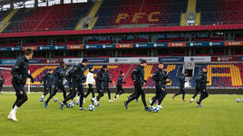 26 ноября. Москва. Футболисты ЦСКА готовятся к встрече с "Викторией".