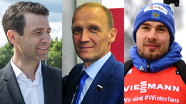 Оле Эйнар Бьорндален, Владимир Драчев, Антон Шипулин.