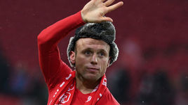 2 декабря. Москва. Тушино. "Спартак" - "Локомотив" - 2:1. Автор первого гола, капитан красно-белых Денис Глушаков после матча.