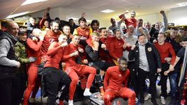 3 декабря. Тула. "Арсенал" - "Зенит" - 4:2. Футболисты "Арсенала" в победной раздевалке.