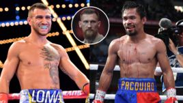 Василий Ломаченко, Дмитрий Кудряшов и Мэнни Пакиао.