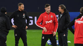 Тренировка "Локомотива" перед матчем с "Шальке".