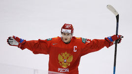 27 декабря. Ванкувер. Россия – Дания – 4:0. Клим Костин празлнует гол.