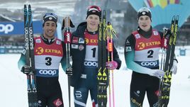 (слева направо) Ришар Жув, Йоханнес Клебо и Люка Шанава.