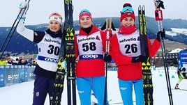 30 декабря. Тоблах. Наталья Непряева (в центре), Анастасия Седова (справа) и Ингвильд Флюгстад Остберг.