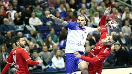 11 января. Берлин. Сербия – Россия – 30:30. В атаке Дмитрий Киселев.