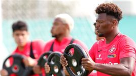 Тренировка футболистов "Спартака".