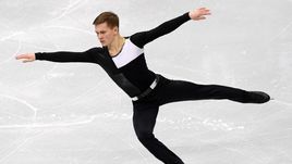 24 января. Минск. Михаил Коляда во время исполнения короткой программы на чемпионат Европы.