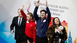 26 января. Минск. Александра Степанова и Иван Букин.