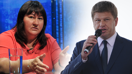 Елена Вяльбе и Дмитрий Губерниев.