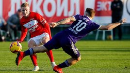 5 февраля. Белек. "Спартак" - "Марибор" - 1:1. Николай Рассказов (второй слева).