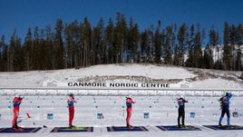 Биатлонное стрельбище в канадском Кэнморе.
