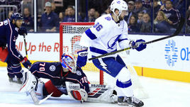 18 февраля. Коламбус. "Коламбус" – "Тампа-Бэй" – 1:5. Никита Кучеров в атаке.