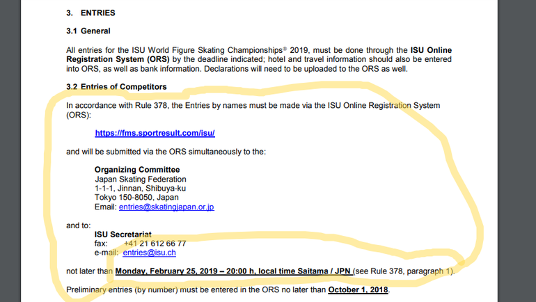 Скрин сайта ISU с регламентом чемпионата мира. Скрин сайта ISU с регламентом чемпионата мира.