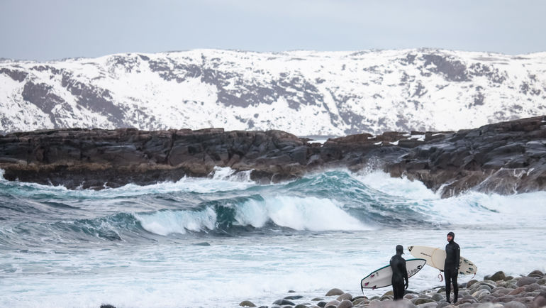 Серфинг по-русски - в Арктике. Серфинг по-русски - в Арктике.