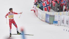 1 марта. Зефельд. Йоханнес Клэбо финиширует в одиночестве.