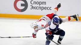 1 марта. Москва. "Динамо" - "Йокерит" - 2:3 (ОТ). Игровой момент матча.