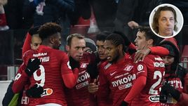 Футболисты "Спартака" и Александр Мостовой.