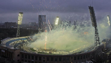 22 ноября 2008 года. Фейерверк после последней игры на "Динамо" перед реконструкцией.