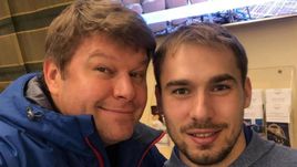 Антон Шипулин (справа) и Дмитрий Губерниев.