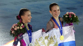 Анна Щербакова и Александра Трусова.