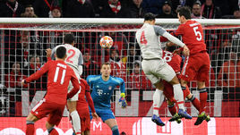 13 марта. Мюнхен. 69-я минута. Защитник гостей Виргил ван Дейк (№ 4) забивает победный гол.