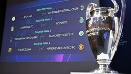 15 марта. Ньон. Итоги жеребьевки 1/4 финала Лиги чемпионов.