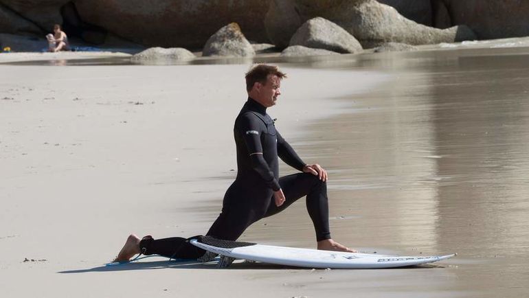 Разминка очень важна перед каждым заходом в воду. Фото REUTERS Разминка очень важна перед каждым заходом в воду. Фото REUTERS