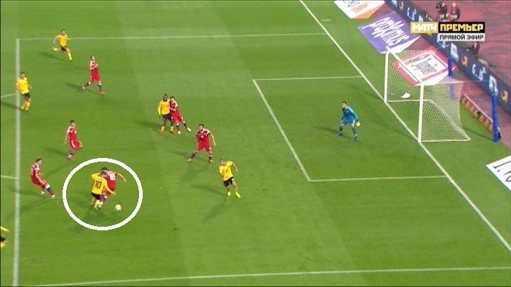 44-я минута матча Бельгия - Россия. 44-я минута матча Бельгия - Россия.