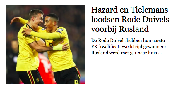    De Standaard    -  (3:1).  ""