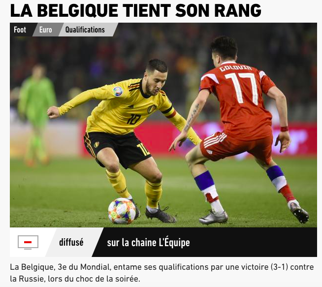    L'Equipe    -  (3:1).  ""