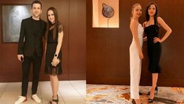 Алина Загитова и Евгения Медведева на вечере закрытия чемпионата мира-2019.