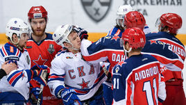 28 марта. Москва. ЦСКА - СКА - 2:1. Игровой момент матча.