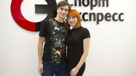 21 марта. Москва. Тиффани Загорски и Джонатан Гуррейро в гостях у редакции "Спорт-Экспресс".