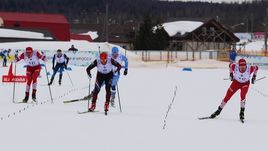 31 марта. Октябрьский. Финиш в мужском скиатлоне.