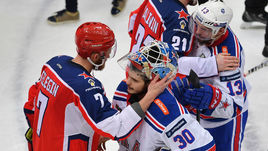 9 апреля. Москва. ЦСКА - СКА - 3:1. Московская команда победила питерскую в седьмом матче серии.